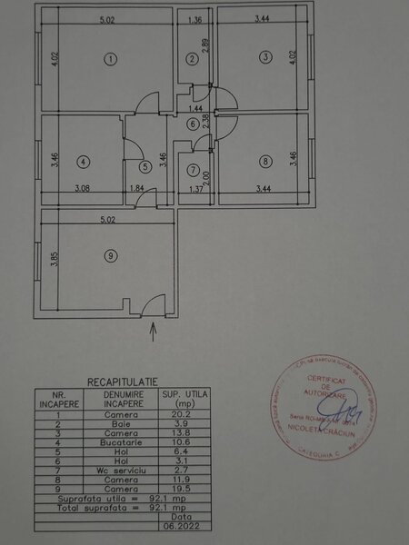 Tineretului, Oraselul Copiilor, apartament 4 camere 92 mp, parter.